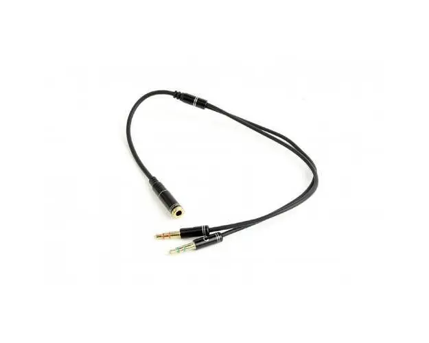 Cablu audio GEMBIRD CCA-418M, Splitter stereo 2 x Jack 3.5 mm T - 1 x Jack 3.5 mm M, 20cm