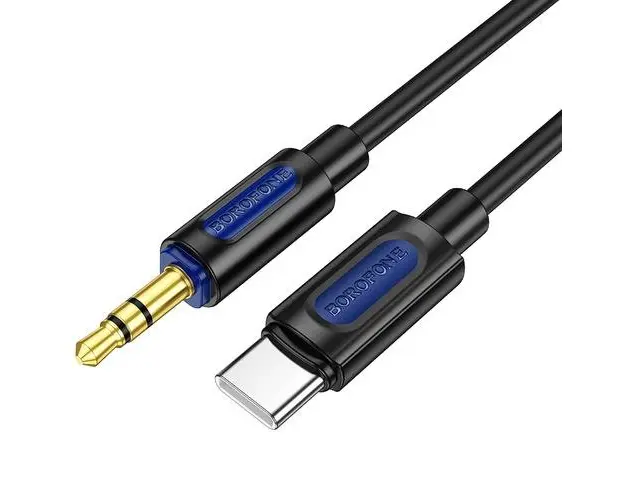 Cablu Audio USB-C - 3.5mm Borofone BL20, 1m, Negru