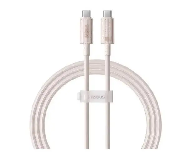 Cablu de date Baseus Habitat Series, Incarcare rapida, USB-C la USB-C, 100W, 1m (Roz)