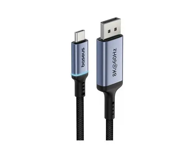 Cablu Baseus High Definition Series USB-C la DisplayPort, rezolutie maxima 8K UHD la 60 Hz, 2m, Negru