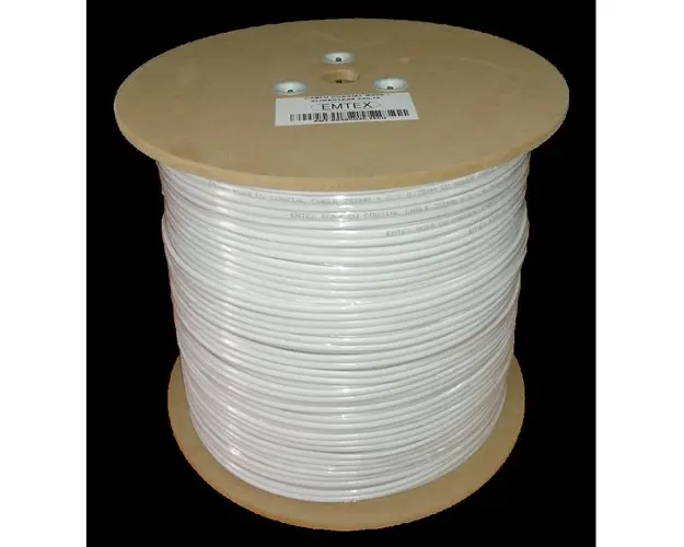 Cablu coaxial RG59 + alimentare 2x0,75 (central Cu + tresa Cu-Al +alimentare Cu) - EMTEX (305m/tambur)