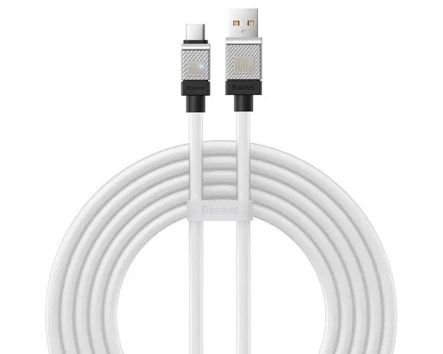 Cablu Date si Incarcare USB-A - USB-C Baseus CoolPlay, 100W, 2m, Alb CAKW000702