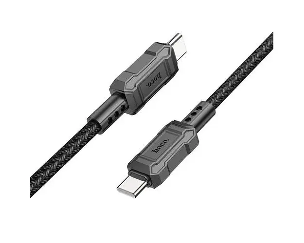 Cablu Date si Incarcare USB-C - USB-C HOCO Leader X94, 60W, 1m, Negru