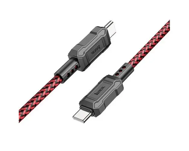 Cablu Date si Incarcare USB-C - USB-C HOCO Leader X94, 60W, 1m, Rosu