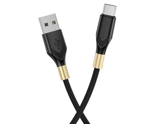 Cablu Date si Incarcare USB-A - USB-C Borofone BX92 Advantage, 18W, 1m, Negru