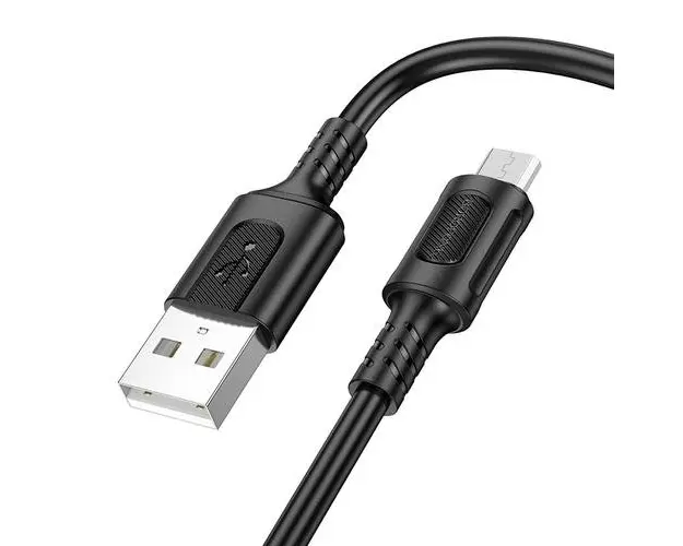 Cablu Date si Incarcare USB-A - microUSB Borofone BX111 Feliz, 18W, 1m, Negru