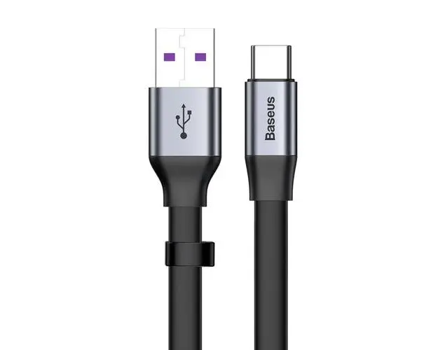 Cablu Date si Incarcare USB-A - USB-C Baseus Simple, 40W, 0.23m, Gri CATMBJ-BG1