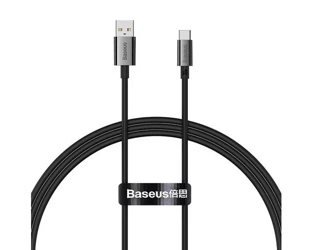 Cablu de date si incarcare USB-A - USB-C Baseus Superior Series, 100 W, 1m (Negru)