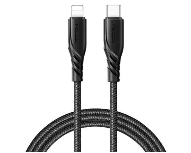 Cablu de date Mcdodo Fast Charge CA-8460, USB Type-C - Lightning, PD, 1.2 m, 20 W (Negru)