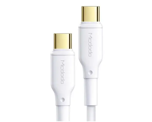 Cablu de date Mcdodo White Series CA-8350, USB Type-C - USB Type-C, 5 A, 1.2 m, 100 W, PD (Alb)
