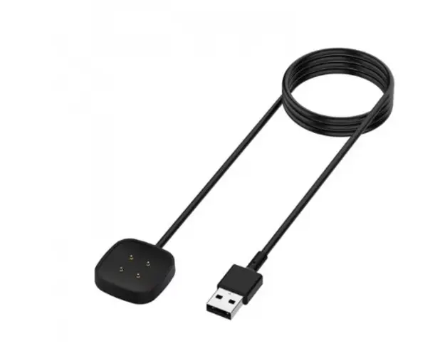 Cablu de incarcare pentru Fitbit Versa 3 / Sense, 1m (Negru)