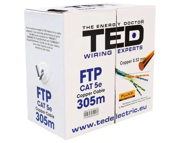 Cablu FTP OEM KAB-TED8, cupru, CAT 5E