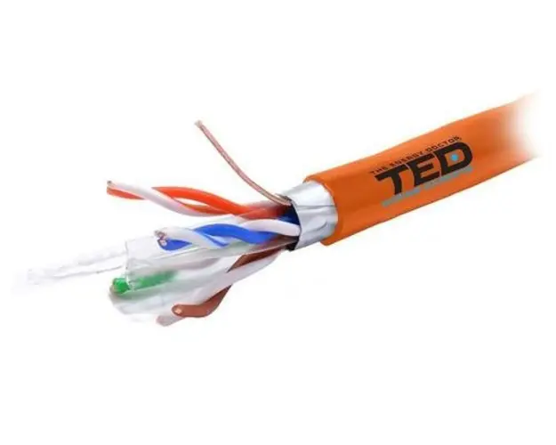 Cablu FTP ED Electric KAB-TED5, CAT 6, Cupru, 305 m (Portocaliu)