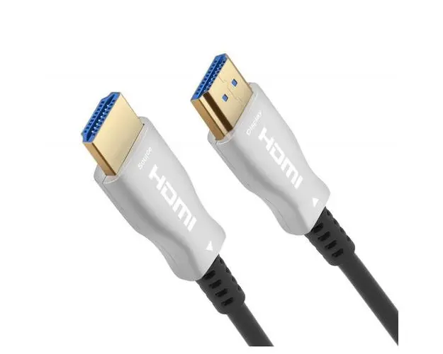 Cablu HDMI - HDMI 2.0b PremiumCord, Active Optical (AOC) HDMI fiber 4K@60Hz, 18 Gbps, aurit, 50m