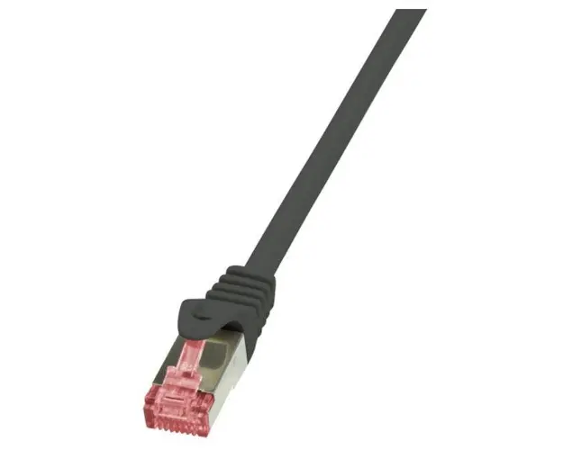Cablu S/FTP LOGILINK Cat6, LSZH, cupru, 7.5 m, negru, AWG27, dublu ecranat CQ2083S