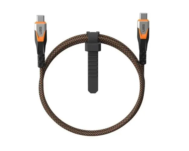 Cablu UAG SRGE 3.2 Type-C la Type-C, PD 240W, 0.75 m (Negru/Portocaliu)