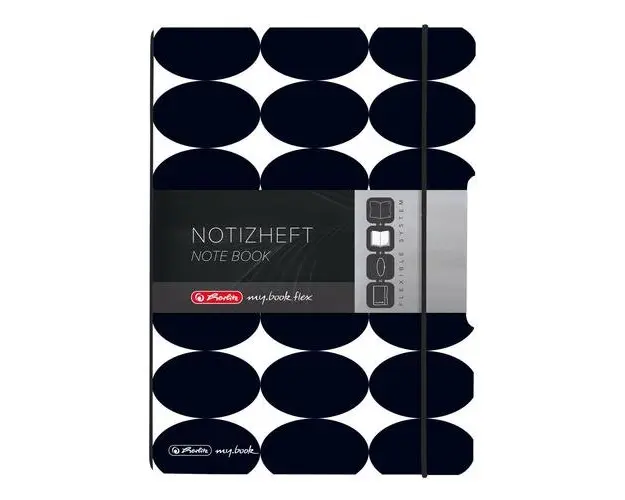 Caiet my.book flex A5 40 file punctat, Just Black