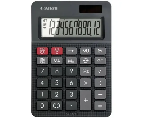 Calculator de birou Canon AS120 II (Negru) 
