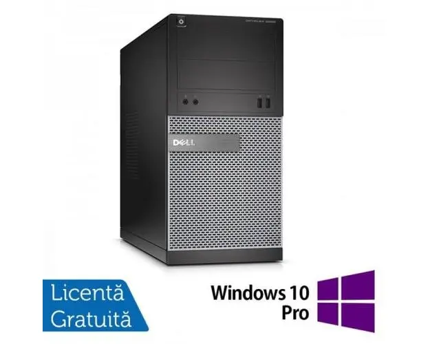 Sistem PC Refurbished Dell Optiplex 3020 Tower (Procesor Intel® Core™ i5-4570 (6M Cache, up to 3.60 GHz), 8GB, 500GB HDD, DVD-ROM, Intel® HD Graphics 4600, Win 10 Pro)