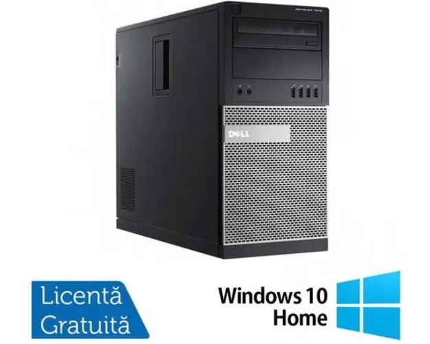 Calculator Sistem PC Refurbished Dell OptiPlex 7010 Tower, Intel Core i5-3470 3.20GHz, 8GB DDR3, 500GB SATA, DVD-RW + Windows 10 Home (Negru)