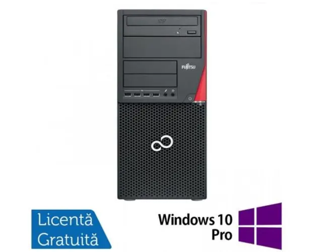 Calculator Sistem PC Refurbished Fujitsu Esprimo P910, Intel Core i5-3470 3.20GHz, 4GB DDR3, 500GB SATA, DVD-ROM + Windows 10 Pro (Negru)
