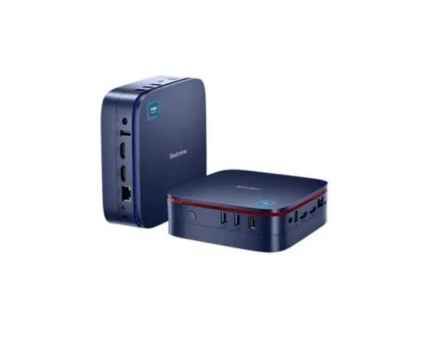 Calculator Sistem Mini PC Blackview MP60, Procesor Intel Celeron N5095, 4 cores, 2.90GHz, 4MB, 16GB LPDDR4, 1TB SSD, Wi-Fi, Bluetooth, Windows 11 Pro (Albastru)