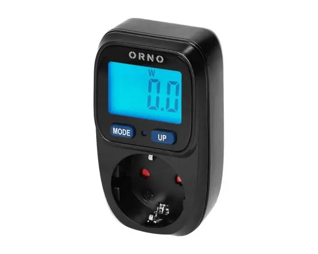 Calculatorul de energie cu afisaj LCD ORNO OR-WAT-419(GS)/B, IP20, Negru