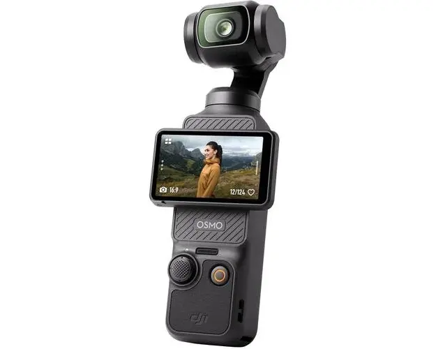 Camera video de actiune DJI Osmo Pocket 3, 4K 60fps, Ecran LCD 2inch, Stabilizare integrata pe 3 axe, 3 Microfoane incorporate, Android/iOS (Negru)