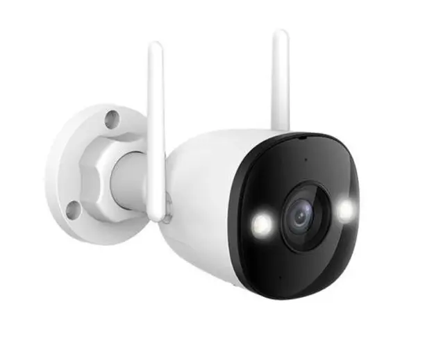 Camera supraveghere IP WiFi 6 cu iluminare duala IMOU Bullet 3 IPC-S3EP-5M0WE, 5 MP, 2.8 mm, IR/lumina alba 30 m difuzor si microfon, sirena 110dB, slot card (Alb)