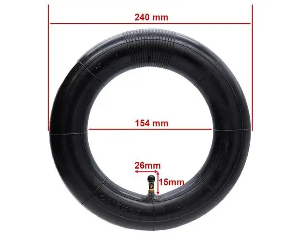 Camera cauciuc 10x2.5 AV 90 grade pentru trotineta electrica