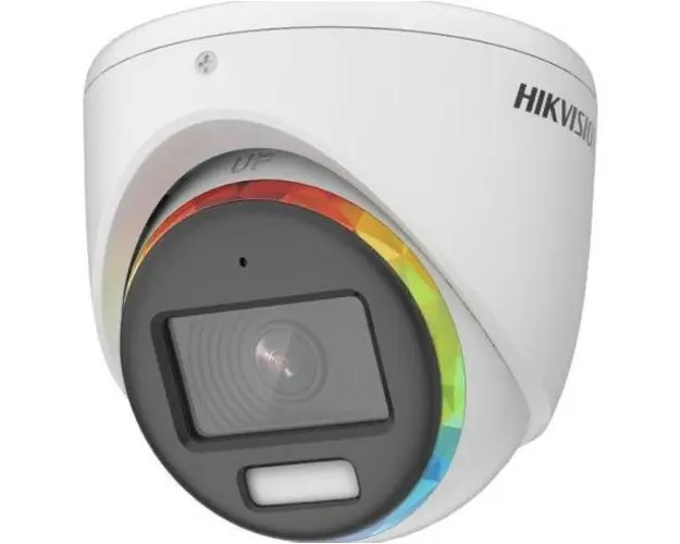 Camera supraveghere video Hikvision Turbo HD ColorVu Turret DS-2CE70DF8T-MFSLN, CMOS, 1920 x 1080@30fps, 3.6mm (Alb)
