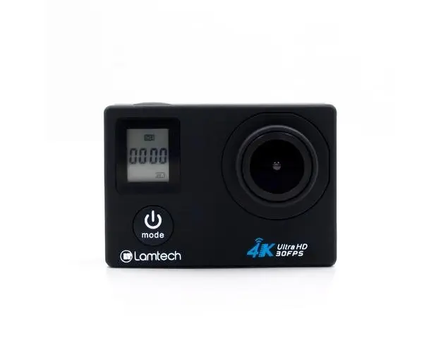 Camera video de actiune Lamtech LAM021615 Duo, 4K, Ecran dual TFT LCD 2inch + Status LCD 0.66inch, Wi-Fi (Negru)