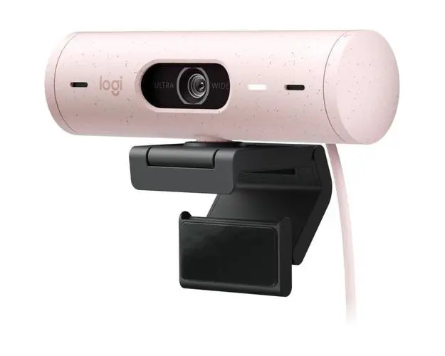Camera Web Logitech Brio 500, Full HD, USB-C, Microfon (Roz)