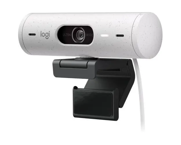 Camera Web Logitech Brio 500, Full HD, USB-C, Microfon (Alb) 