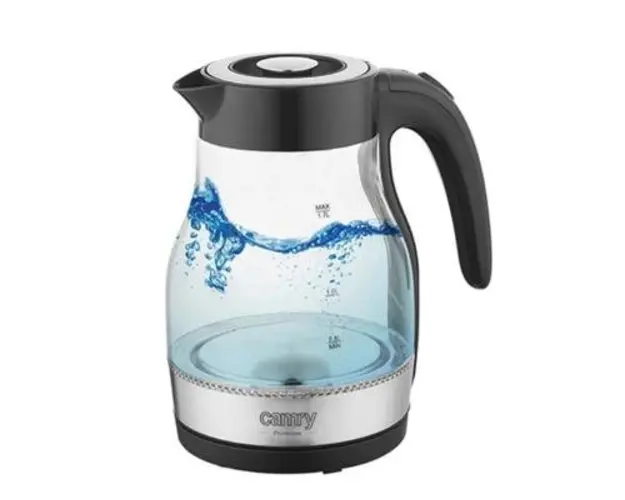 Fierbator de apa Camry CR 1300, 2200 W, 1.7 L (Negru/Transparent)