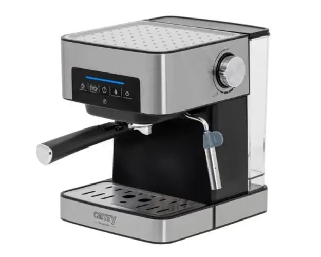 Espressor semiautomat cu spumiera Camry CR 4410, Inox, 15 bar (Argintiu/Negru)