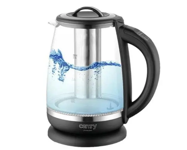 Fierbator apa Camry CR 1290, 2200 W, 2 L (Transparent/Negru)