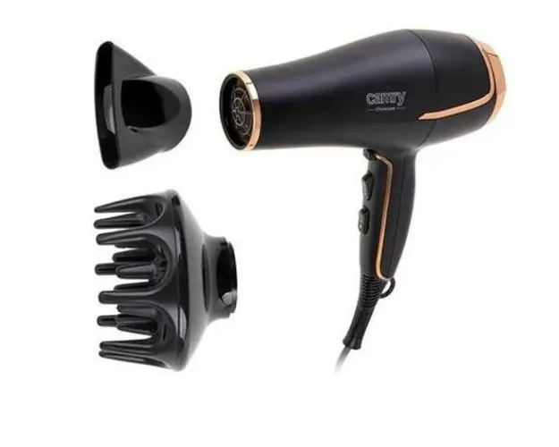 Uscator de par Camry Premium CR 2255, 2000 W, 3 Nivele de temperatura, 2 Trepte de viteza (Negru/Auriu)