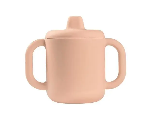 Cana de antrenament silicon Beaba Pink, 170 ml, 8 luni+ (Roz)