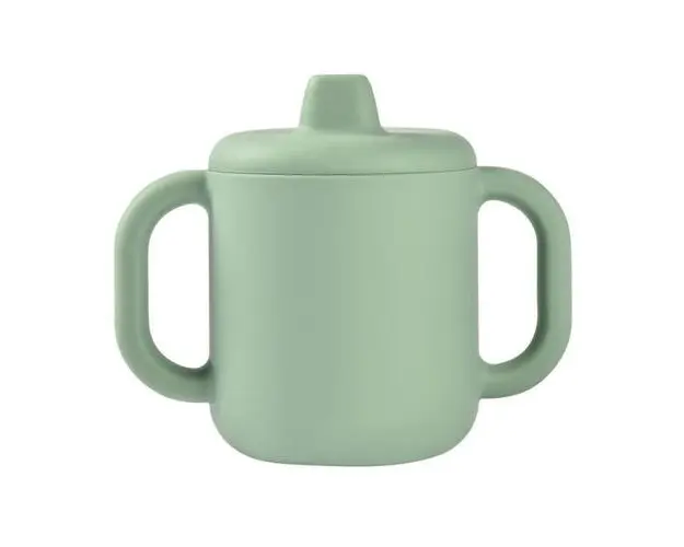 Cana de antrenament silicon Beaba, Sage Green