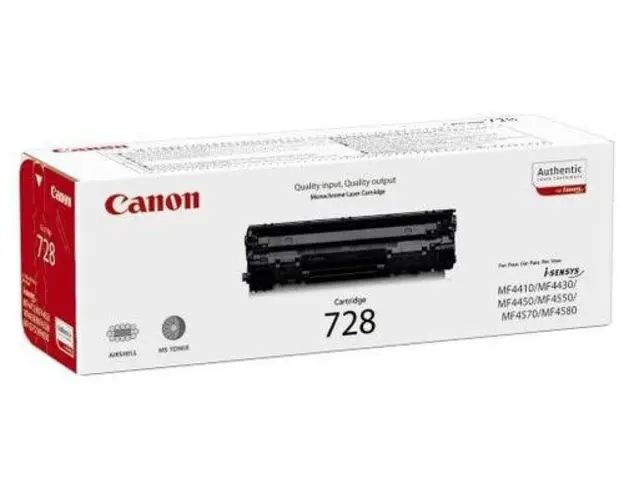 Toner Canon 728, acoperire 2100 pagini (Negru)