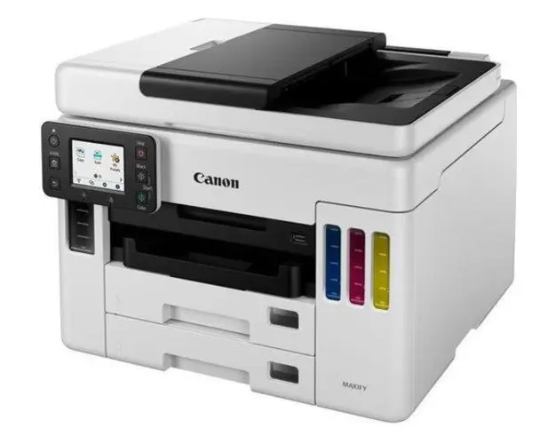 Multifunctional Canon Maxify GX7040, inkjet color CISS, A4, 24ppm Alb-Negru/ 15.5 ppm Color, Duplex, ADF, Wireless, Fax (Alb)