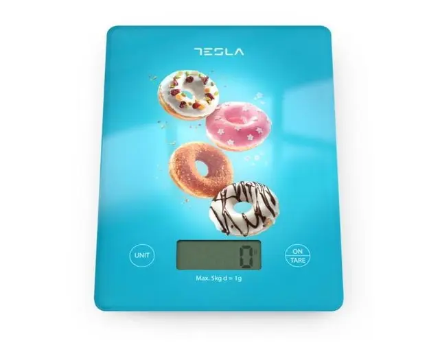 Cantar de bucatarie Tesla KS100BL, 5 kg (Albastru)