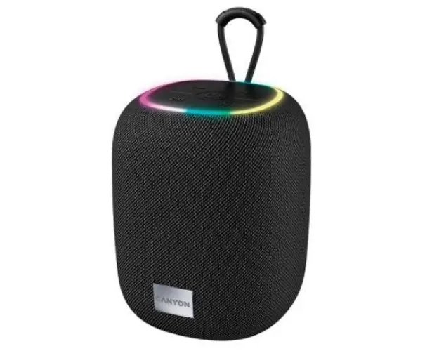 Boxa Portabila Canyon BSP-8, Bluetooth, RGB, USB, TF Card, AUX, 1800 mAh (Negru)