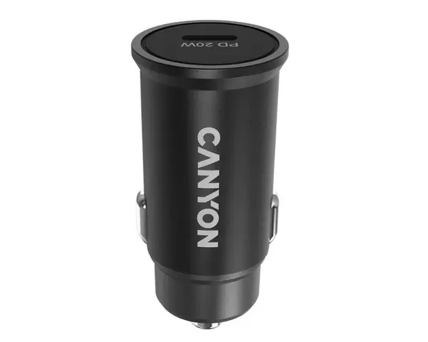 Incarcator auto Canyon C-20, 20W, USB type-C (Negru)