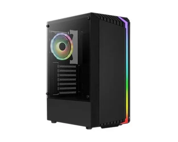Carcasa Aerocool Bionic, Mid Tower, Tempered Glass (Negru)