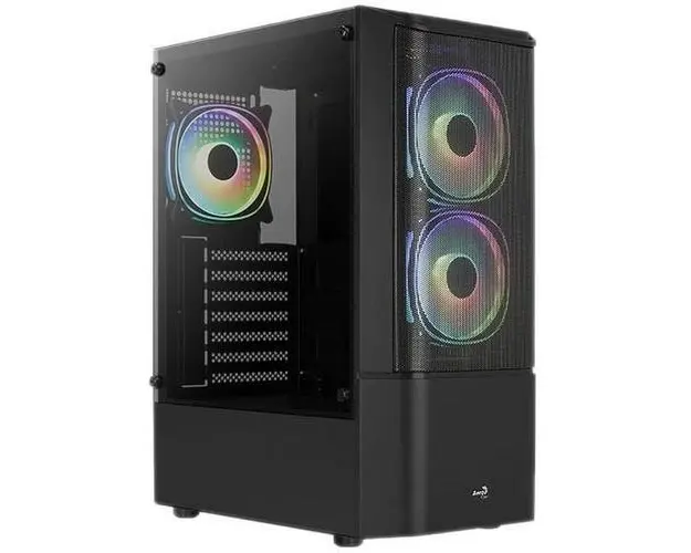 Carcasa Aerocool Quantum Mesh V2, Middle Tower, Tempered glass (Negru)