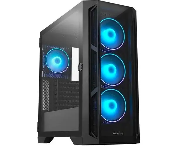 Carcasa Chieftec APEX, iluminare ARGB, Full Tower, fara sursa, ATX, E-ATX (Negru)