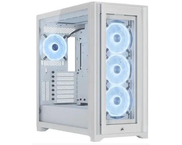 Carcasa Corsair 5000X RGB QL Edition, MidTower, Tempered Glass (Alb)