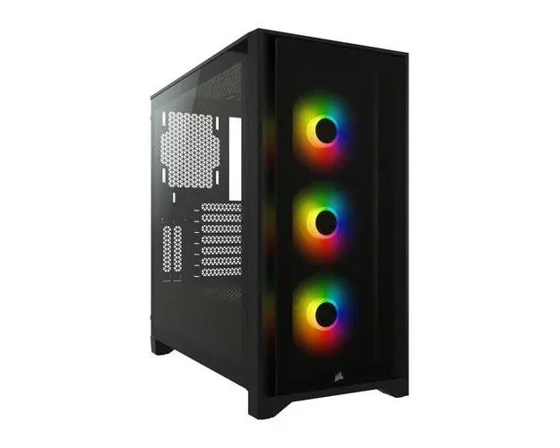 Carcasa Corsair iCUE 4000X RGB Tempered Glass, Middle Tower (Negru)
